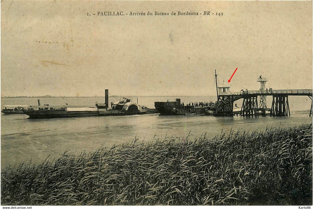 Emplacement du marégraphe de Pauillac