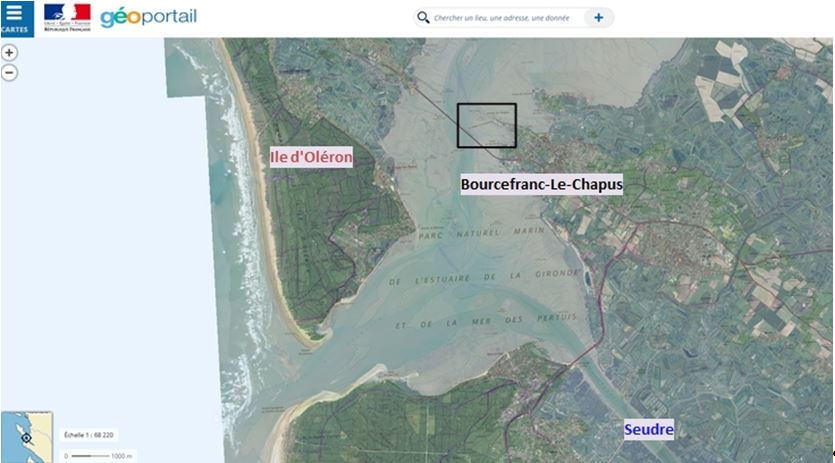 Figure 1. Localisation de la zone d'étude (source géoportail).