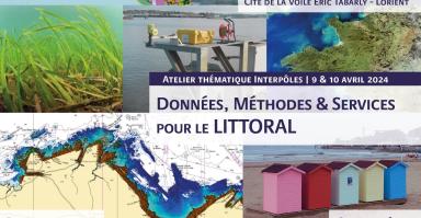Visuel Atelier thématique interpôles | Données, méthodes & services pour le littoral | 9-10 avril 2024 à la cité de la voile Eric Tabarly - Lorient