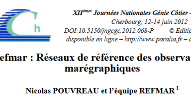 Refmar : Réseaux de référence des observations marégraphiques