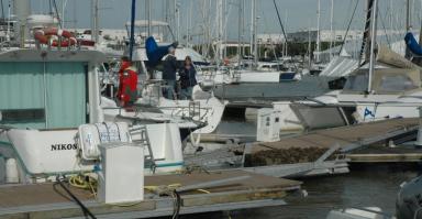 Ponton G du port de Royan (photographie site Internet journal Sud-Ouest, 16/02/2011)
