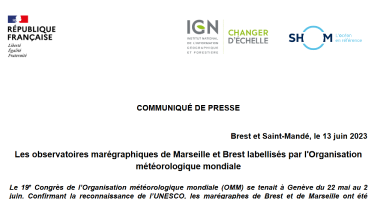 observatoire marégraphiques de Marseille et Brest