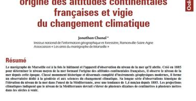 2024 Extrait couverture article J. Chenal marégraphe marseille - Revue la Météorologie