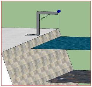 Schéma 6. Cette installation ne permet pas la mesure à marée basse