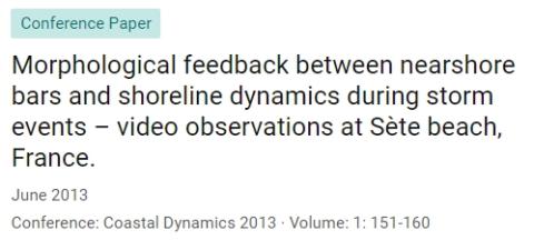Conference: Coastal Dynamics 2013